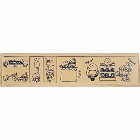 Sanby X Hanko Retro Tokoro Stamp Set Of 6 bundle