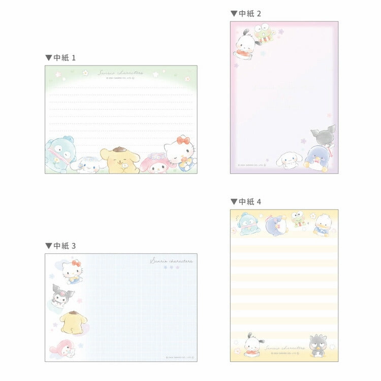 bamboo small Sanrio Characters Happy Flower Garden Notepad