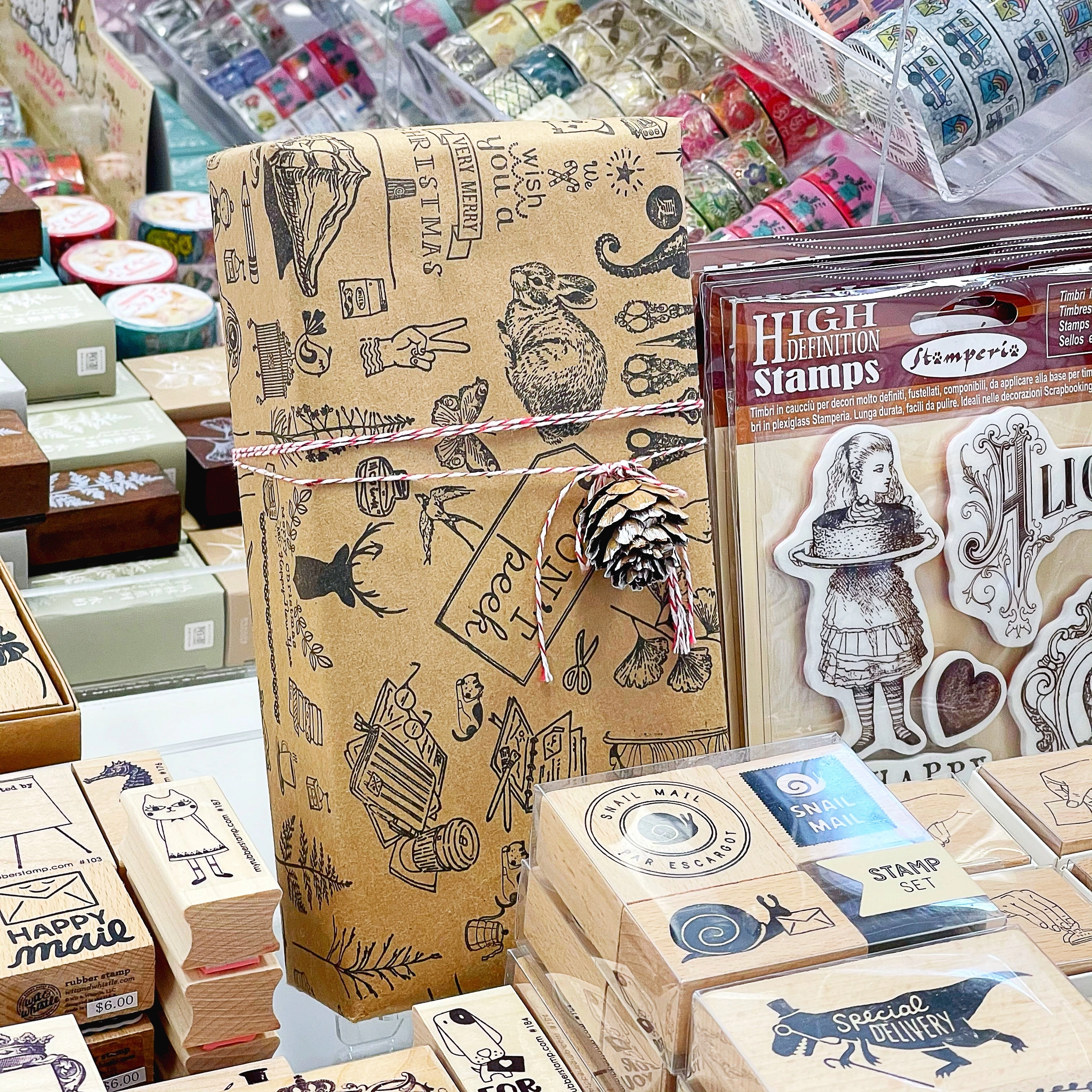 rubber Santa Office North Pole Rubber Stamp