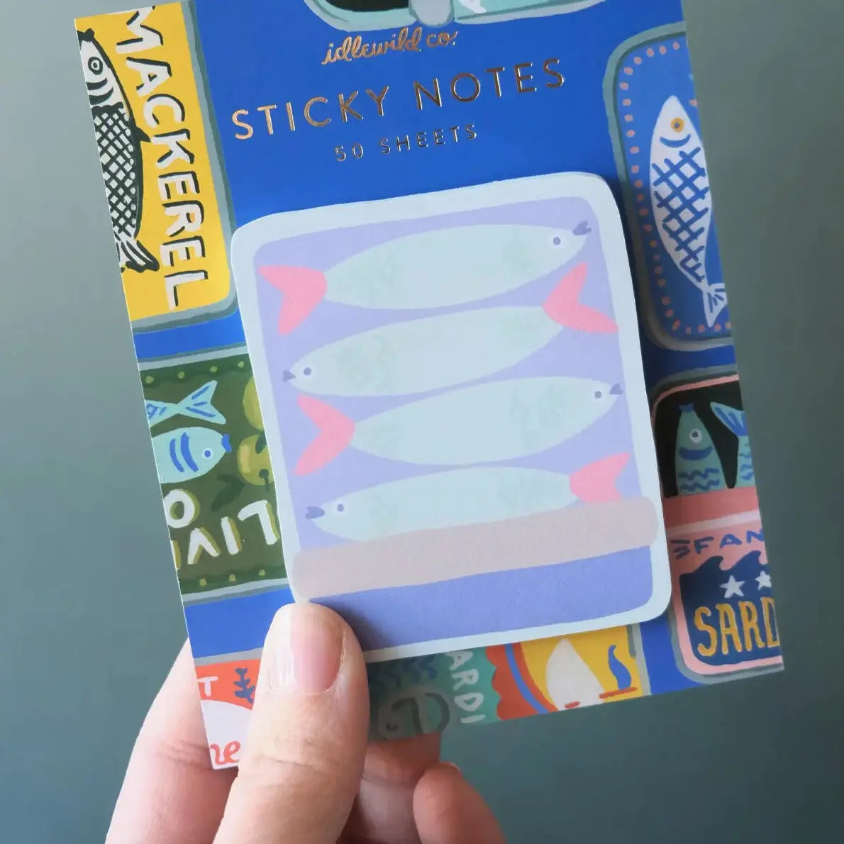 Sardine Tinned Fish Sticky Notepad bundle
