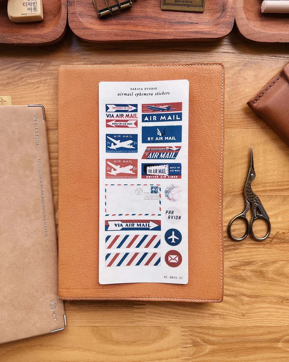 everyday vivid Sarica Studio Airmail Ephemera Stickers