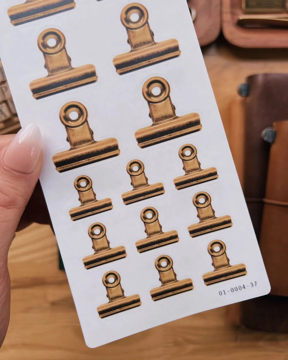 Sarica Studio Brass Bulldog Clip Stickers tiny