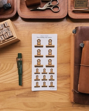 Sarica Studio Brass Bulldog Clip Stickers bundle ceramic
