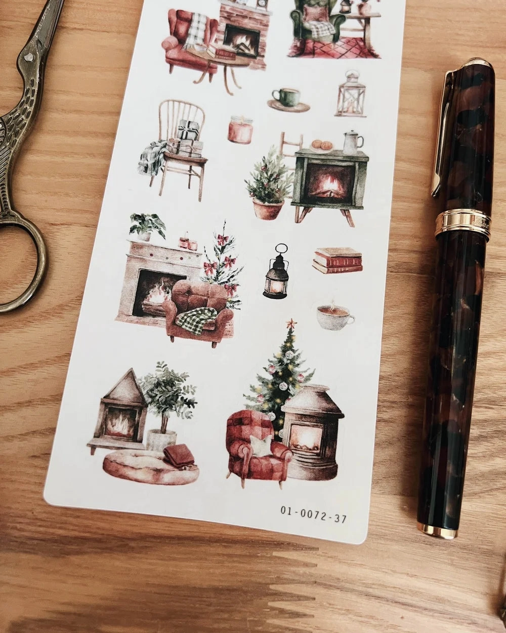 Sarica Studio Cozy By The Fire Stickers adjustable