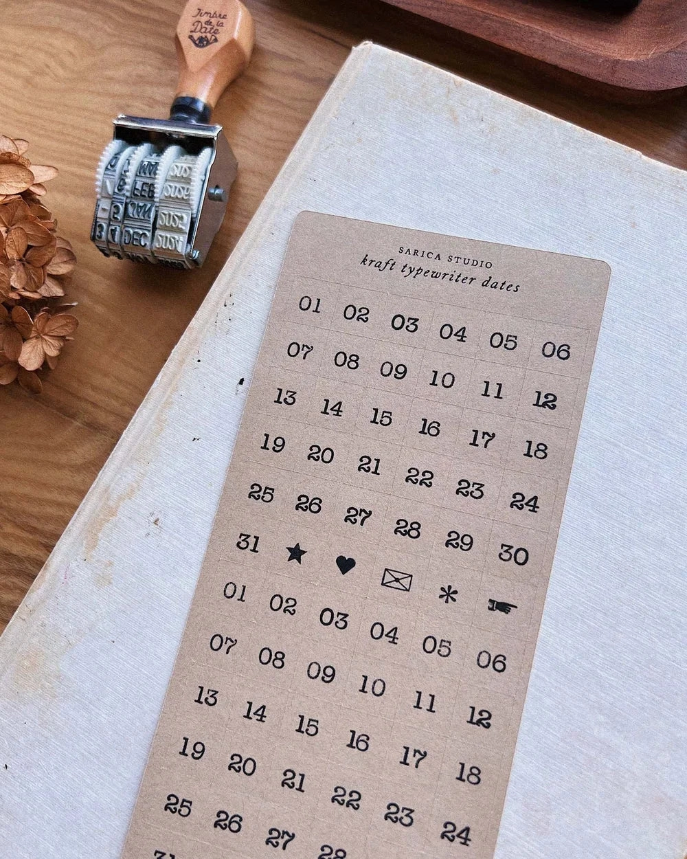 economical Sarica Studio Kraft Typewriter Date Stickers