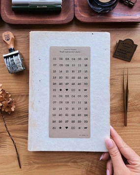 reliable Sarica Studio Kraft Typewriter Date Stickers