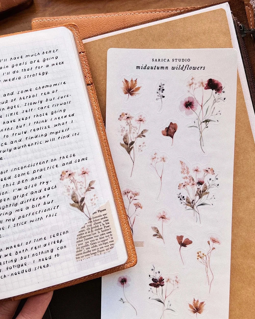Sarica Studio Midautumn Wildflowers Stickers bright trendy