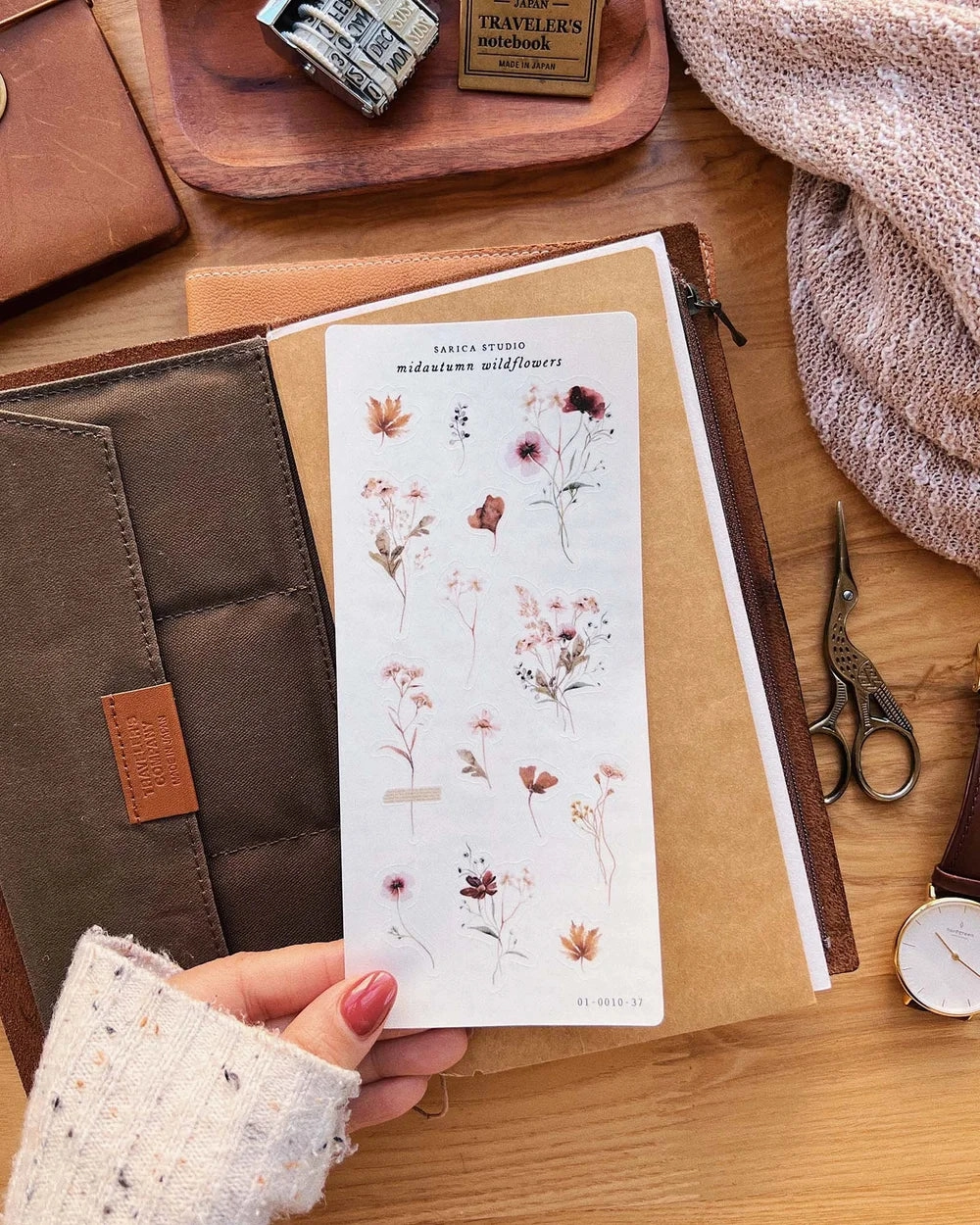 Sarica Studio Midautumn Wildflowers Stickers bamboo