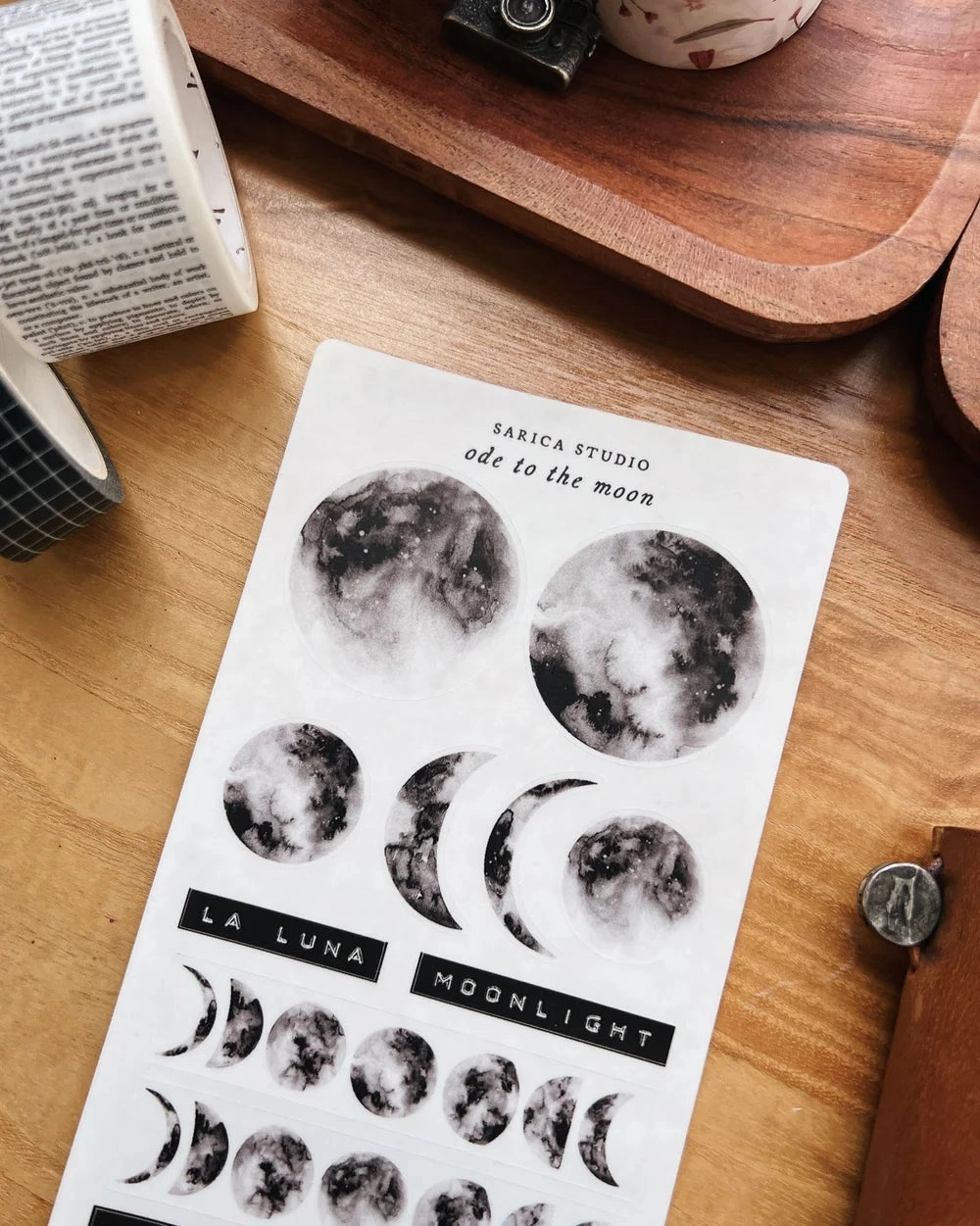 metal vintage Sarica Studio Ode To The Moon Stickers