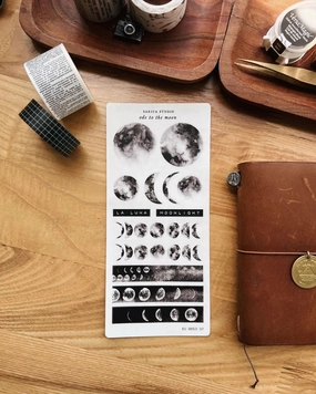 Sarica Studio Ode To The Moon Stickers single retro