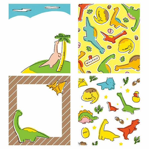 Saurus Land Memo Pad Brachiosaurus flat large
