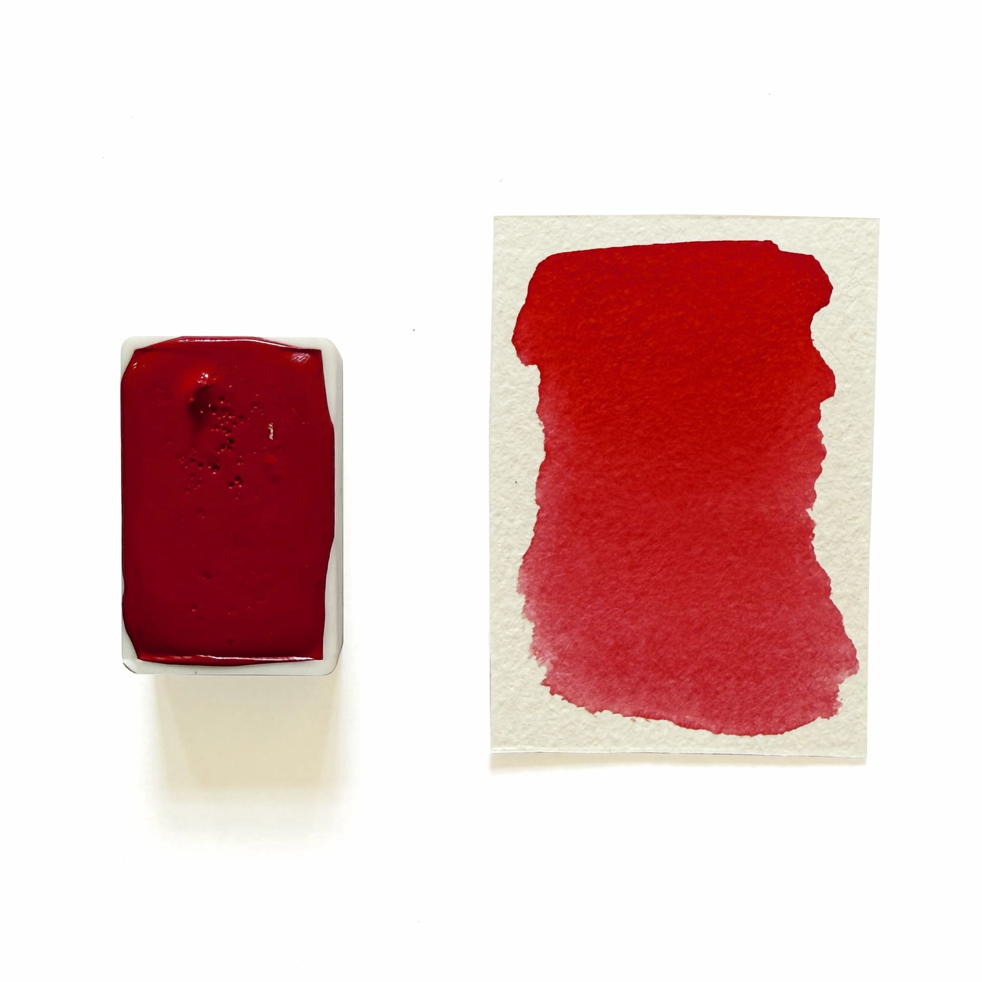 Scarlet Lake Deep Pr48:3 - Artist Grade Handmade Honey Based Watercolor Paint Full Pan 3.2Ml single