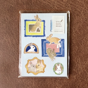 Schinako Moriyama Memo Pad Bunnies And Frames seasonal wide