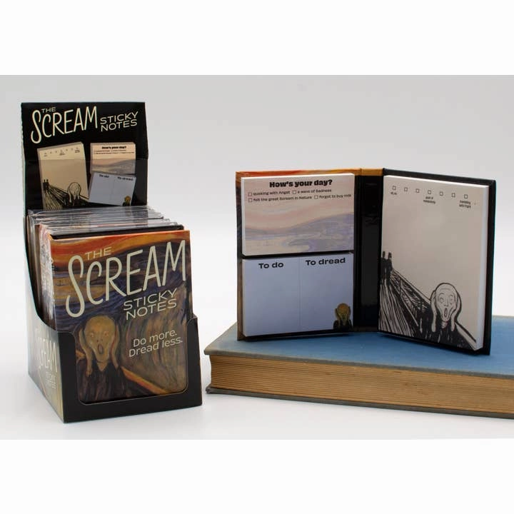 Scream Sticky Notes vintage colorful