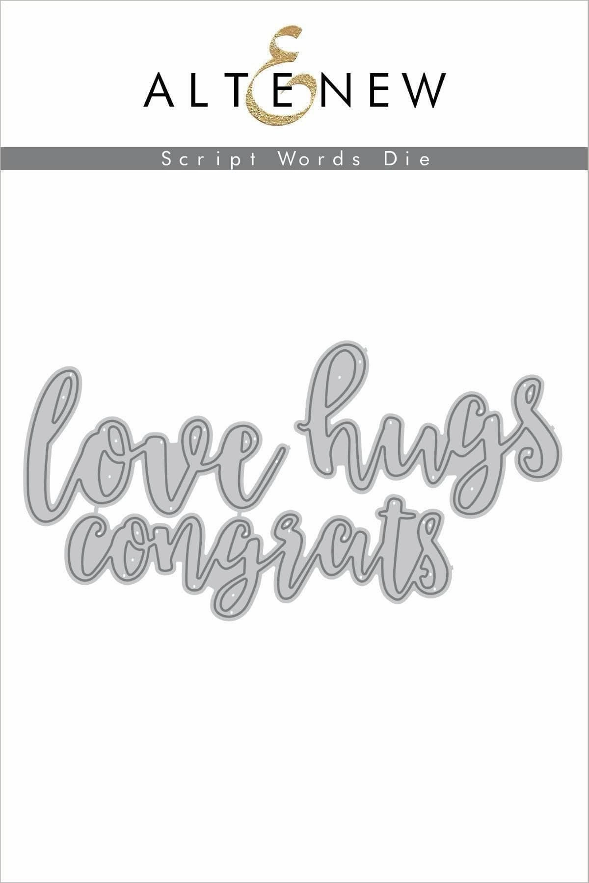 collectible Script Words Die Set