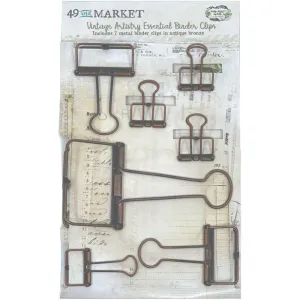 49 And Market Vintage Artistry Essential Binder Clips finest muted