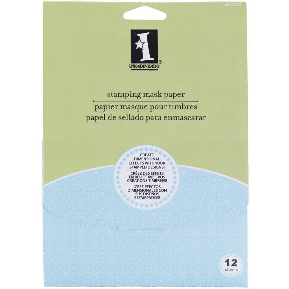 maxi single Inkadinkado Stamping Mask Paper 7"X5" 12/Pkg