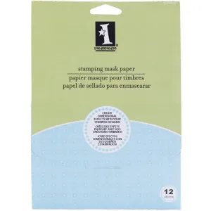 maxi single Inkadinkado Stamping Mask Paper 7"X5" 12/Pkg