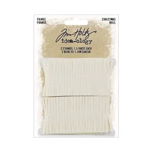 deluxe Tim Holtz Ideaology White Fringe - Christmas Noel
