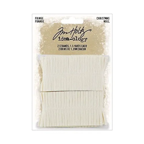 deluxe Tim Holtz Ideaology White Fringe - Christmas Noel