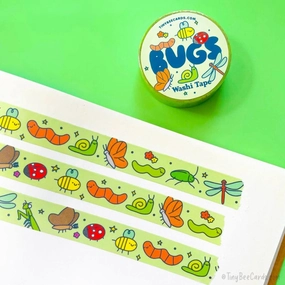 Bugs Washi Tape retractable maxi