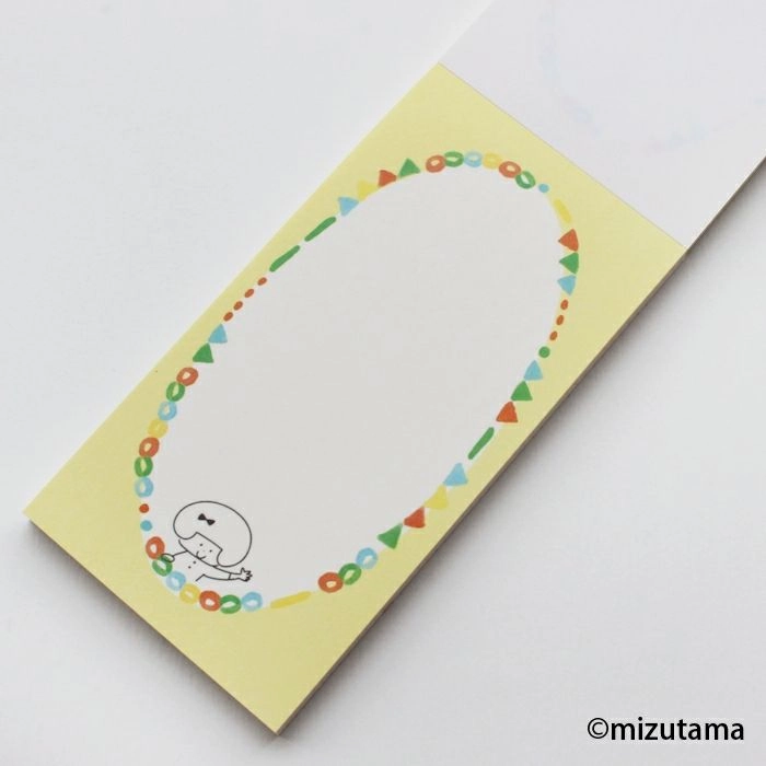 eco Kokoro Moyou Slim Memo Pad - Excited