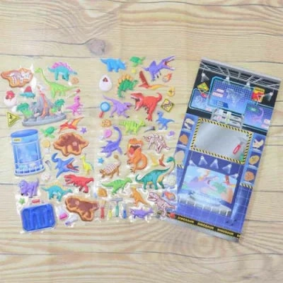 retro Make And Play Stickers - Dinosaur Museum