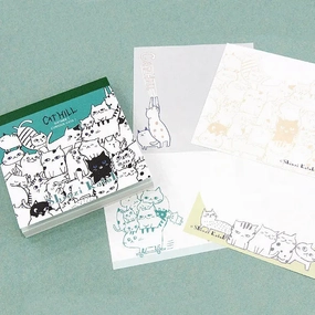 Shinzi Katoh Memo Pad - Cat Hill Green limited