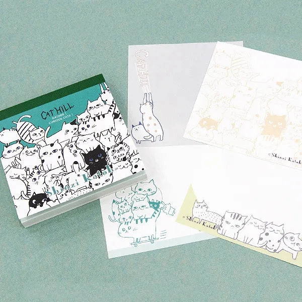 Shinzi Katoh Memo Pad - Cat Hill Green limited
