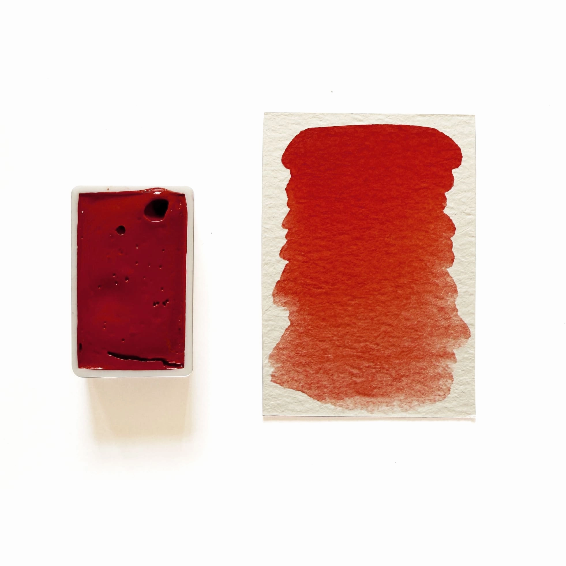 Vermilion Red (Hue) Pr255 - Artist Grade Handmade Honey Based Watercolor Paint Full Pan 3.2Ml refillable