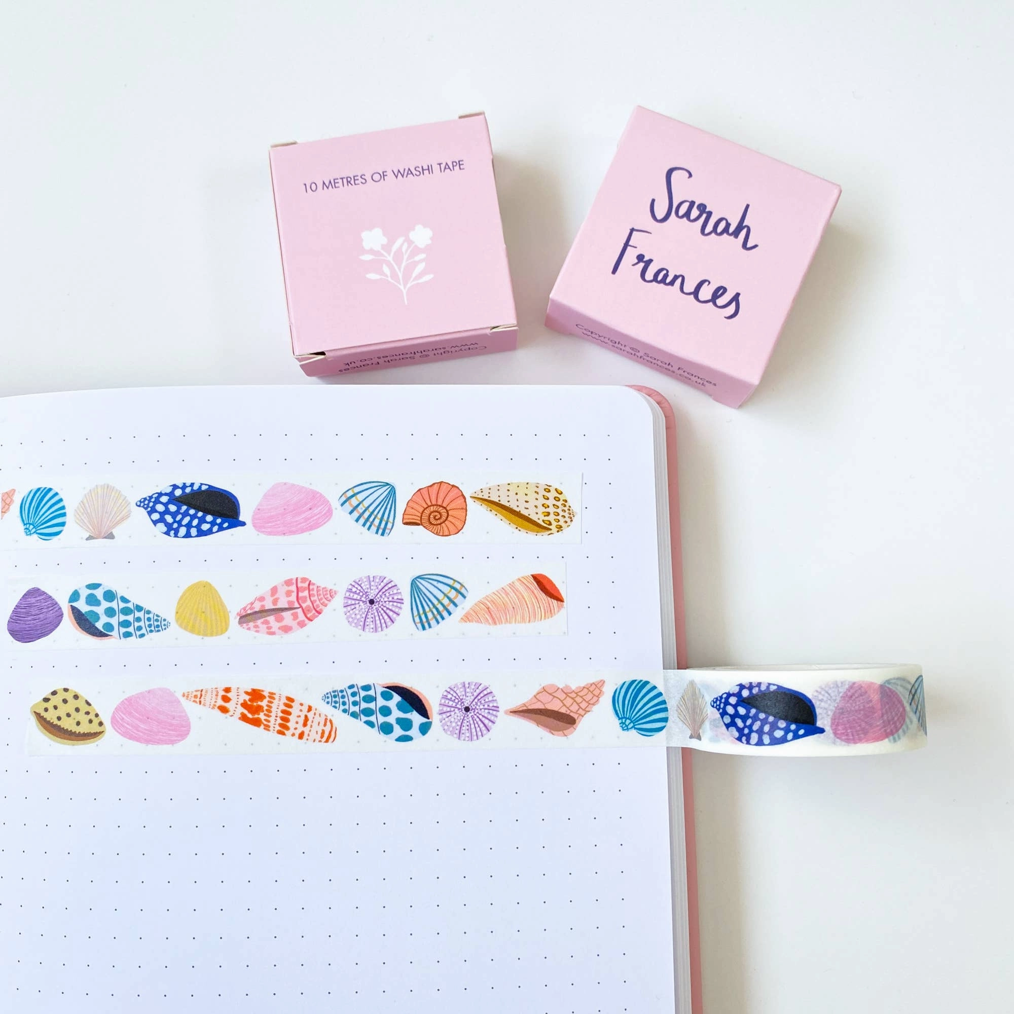 Seashells Washi Tape matte wide