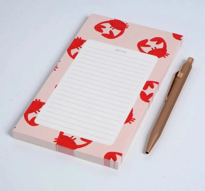 flat organic Season Paper Collection Crabes Block Notepad
