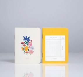 Season Paper Collection Fleurs Sauvages Mini Pocket Notebook - Blank And Grid alloy slim