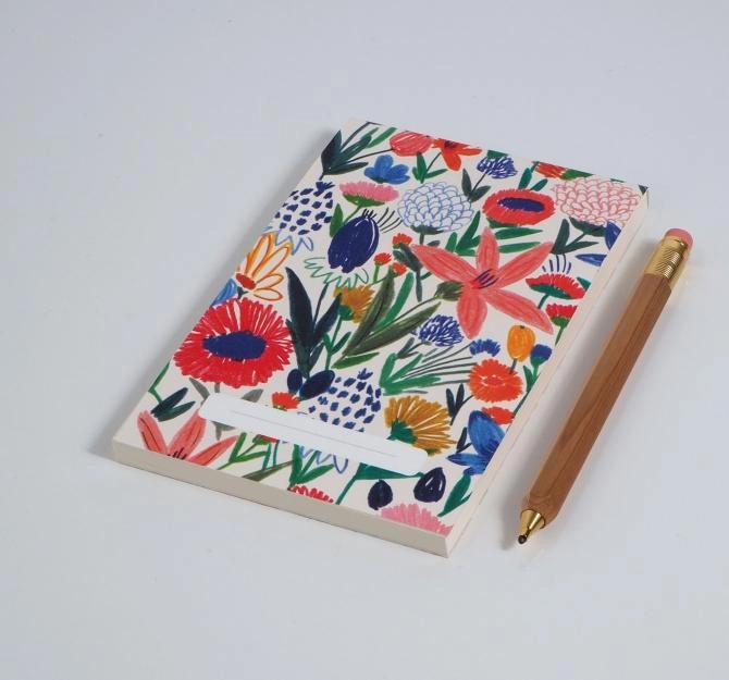 glass pastel Season Paper Collection Fleurs Sauvages Pocket Notepad