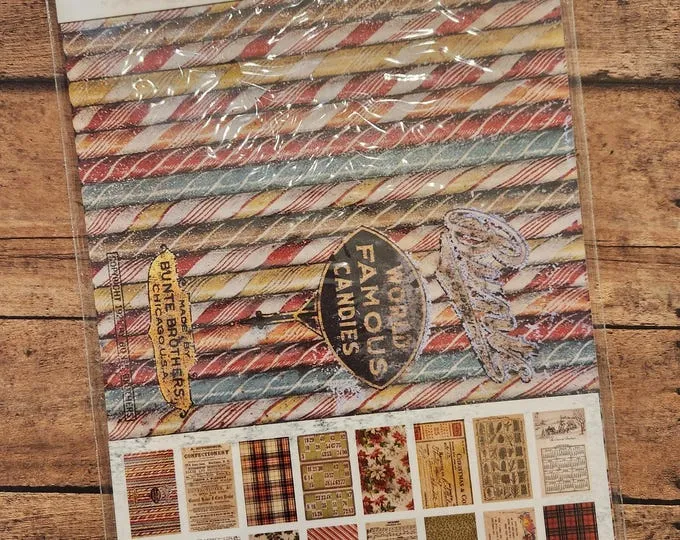 Tim Holtz Idea-Ology  Christmas Noel Backdrops versatile