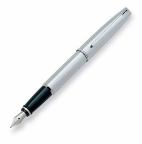 Aurora Style Metal Chrome Fountain Pen tall