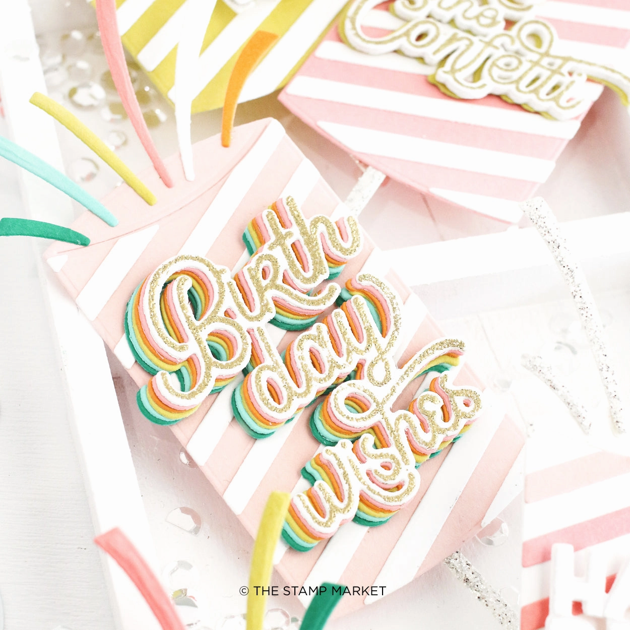rubber Cue The Confetti Stamp