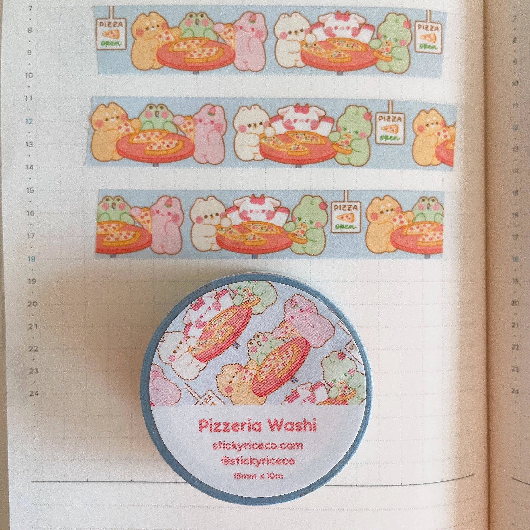 Pizzeria Pizza Cute Characters Shop Washi Tape paper