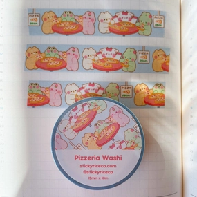ergonomic thin Pizzeria Pizza Cute Characters Shop Washi Tape