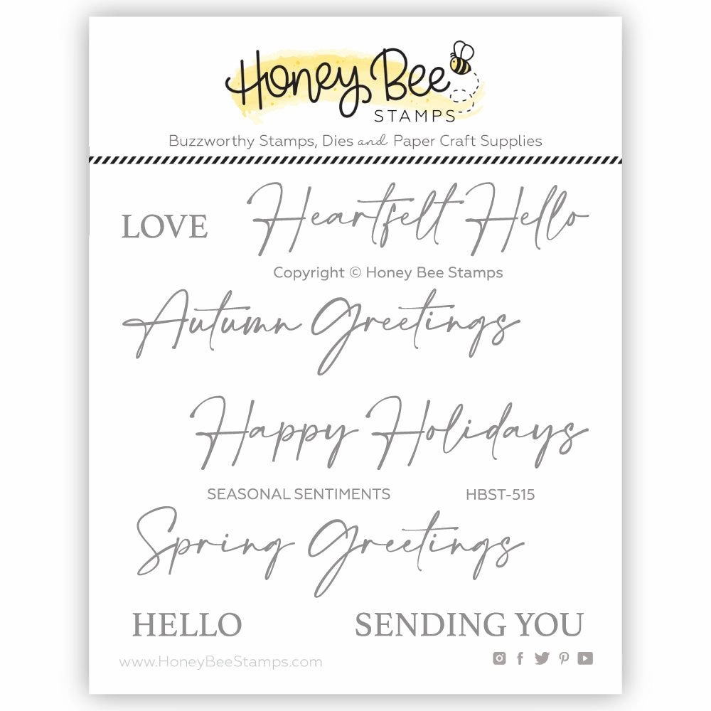 Seasonal Sentiments - 3X3 Stamp Set flexible