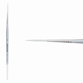 elegant manual Silverwhite? Short Handle Foundation Watercolor Script Liner Size 4