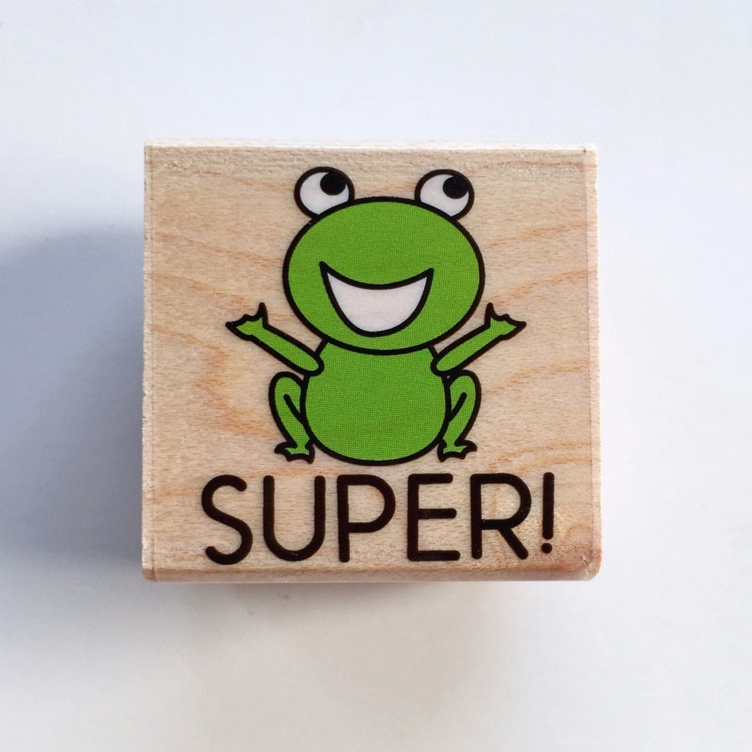 Super Frog Rubber Stamp retro sturdy