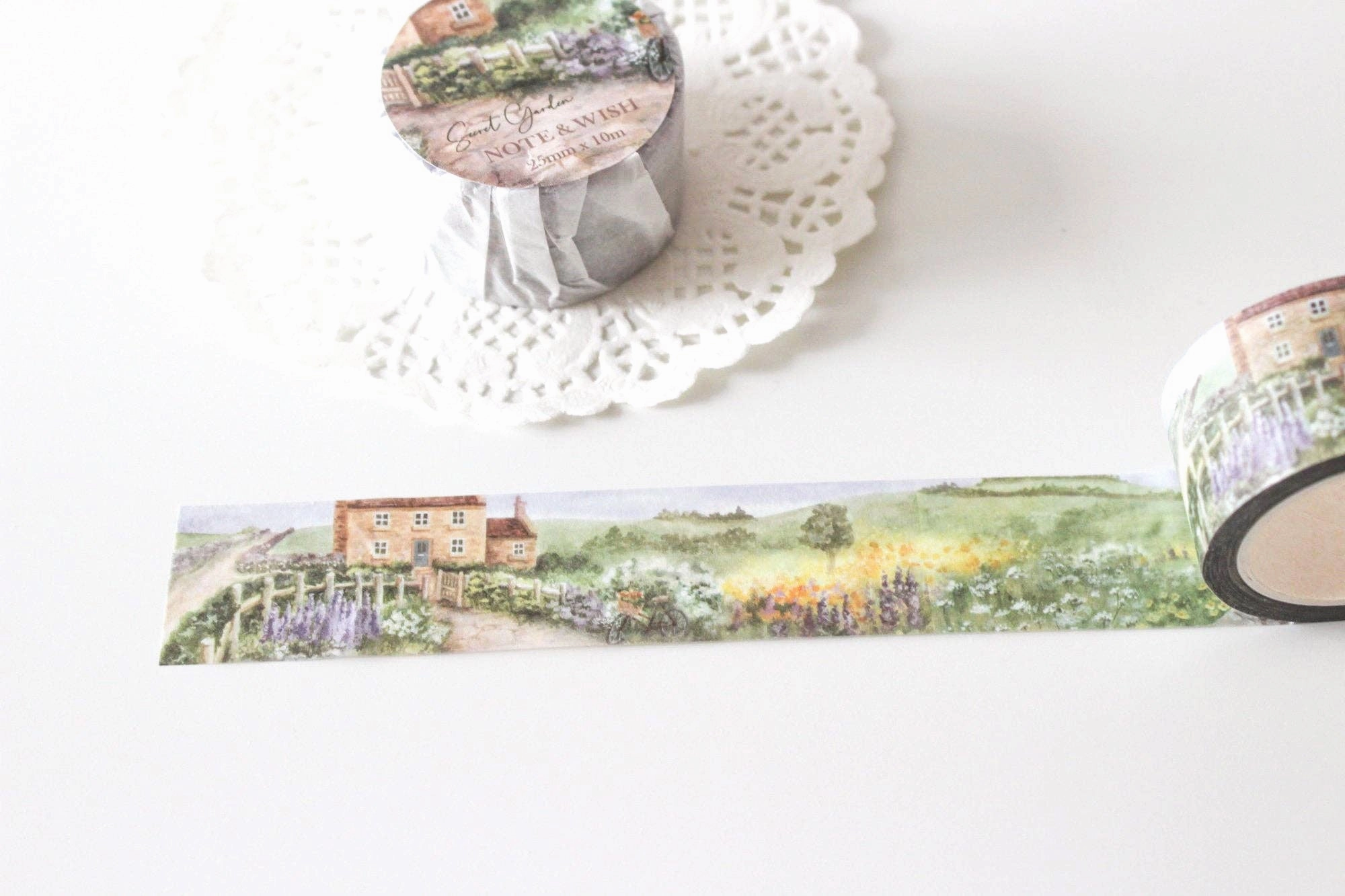 deluxe paper Secret Garden Washi Tape Note & Wish