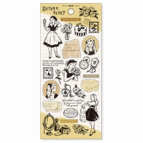 Serene Story Zinnia Dressing Up Sticker versatile locking