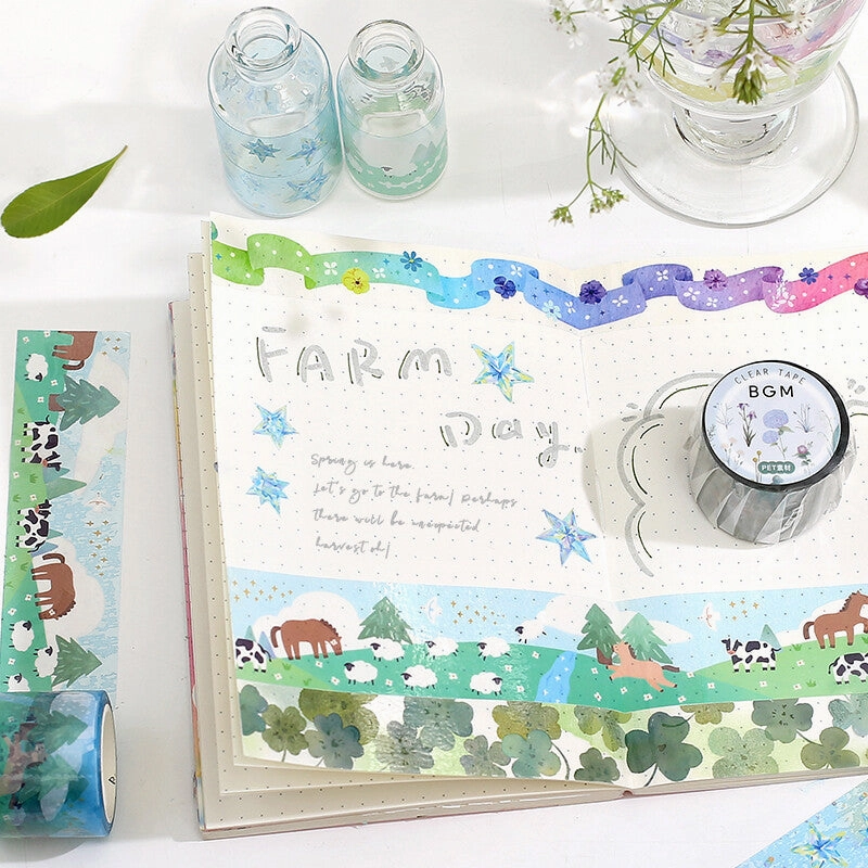 cotton Serene Town Pet Clear Tape Bgm