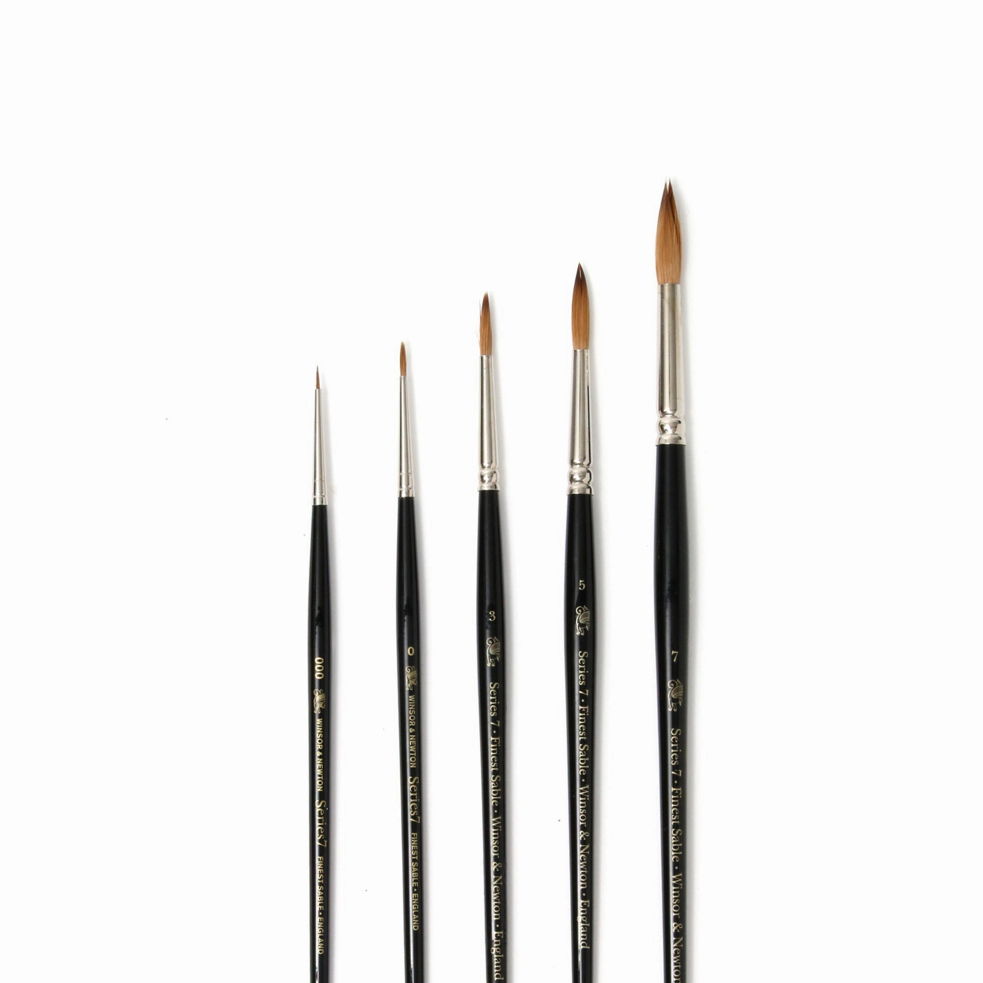 Series 7 Sable Round Paintbrush glass bright