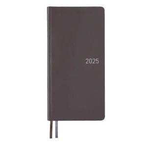 steel Hobonichi 2025 Weeks Leather Steel Gray