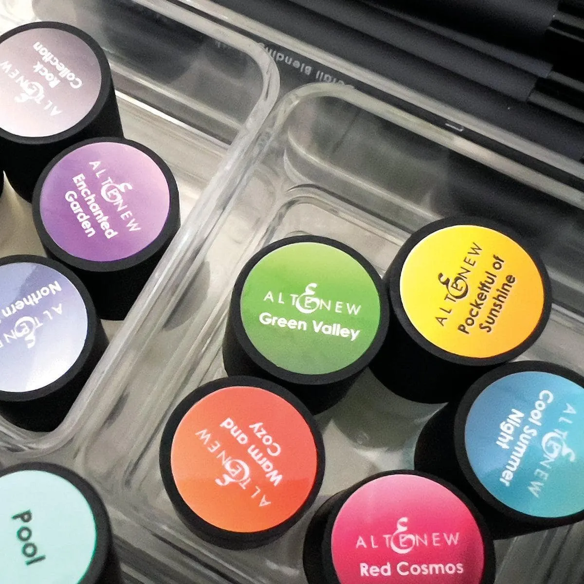 bronze automatic Small Ink Blending Brush Label Set - All Crisp Dye Ink Colors (4 Sheets)