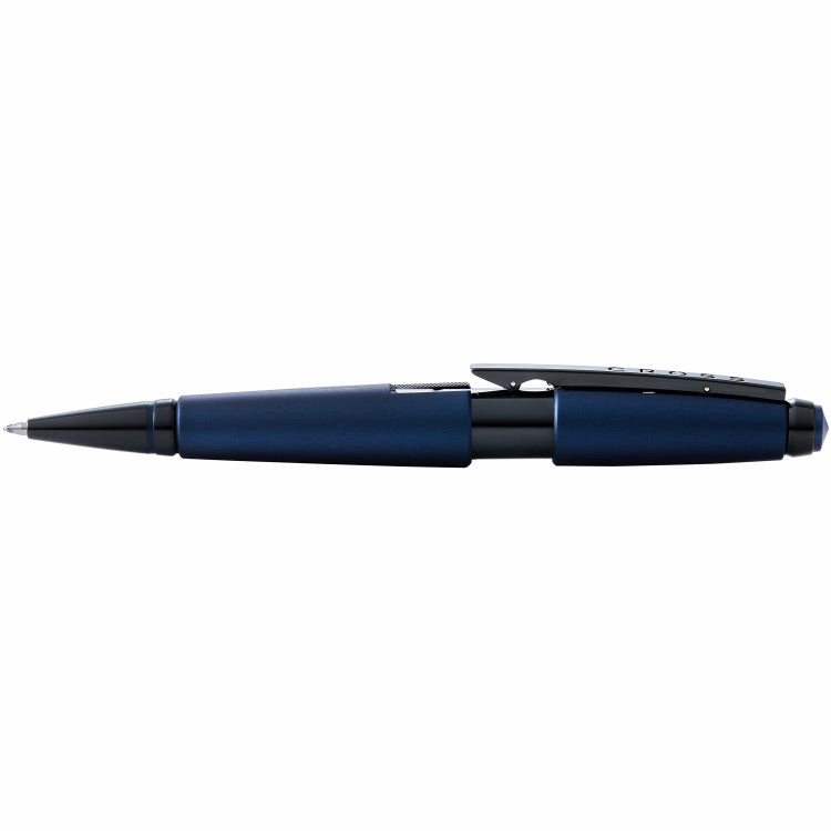 organic Cross Edge Matte Blue W/Pvd Rollerball Pen