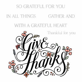antislip Give Thanks - 4X5 Stamp Set